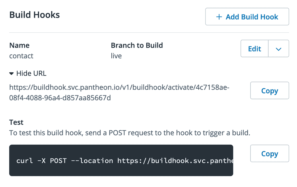 add build hook